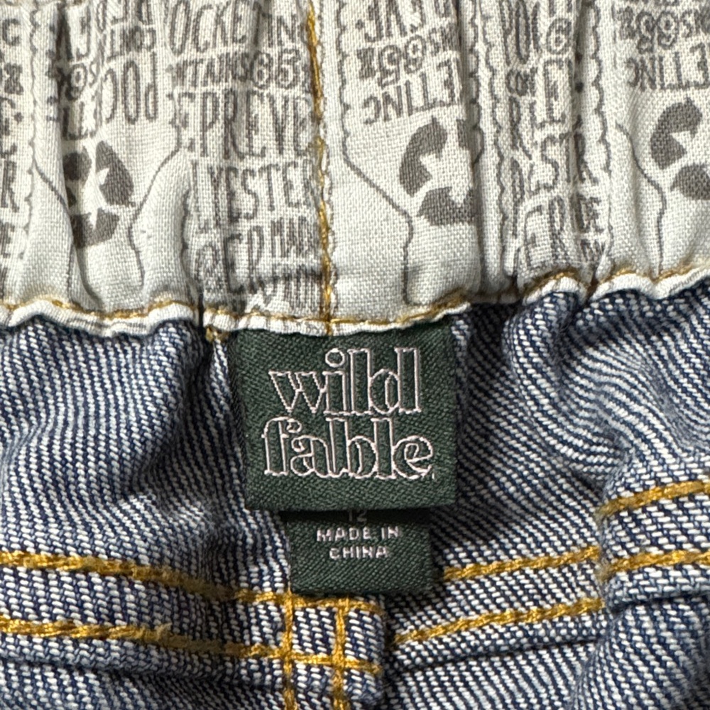 wild fable Blue Denim Jeans with Yellow Stitching Inseam 25 inches - Picture 2 of 5
